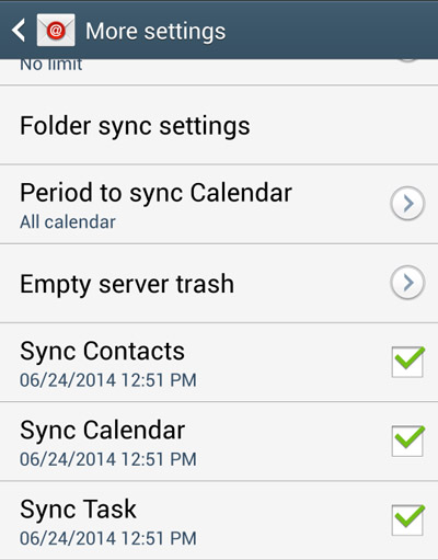 why is my outlook calendar not syncing with android